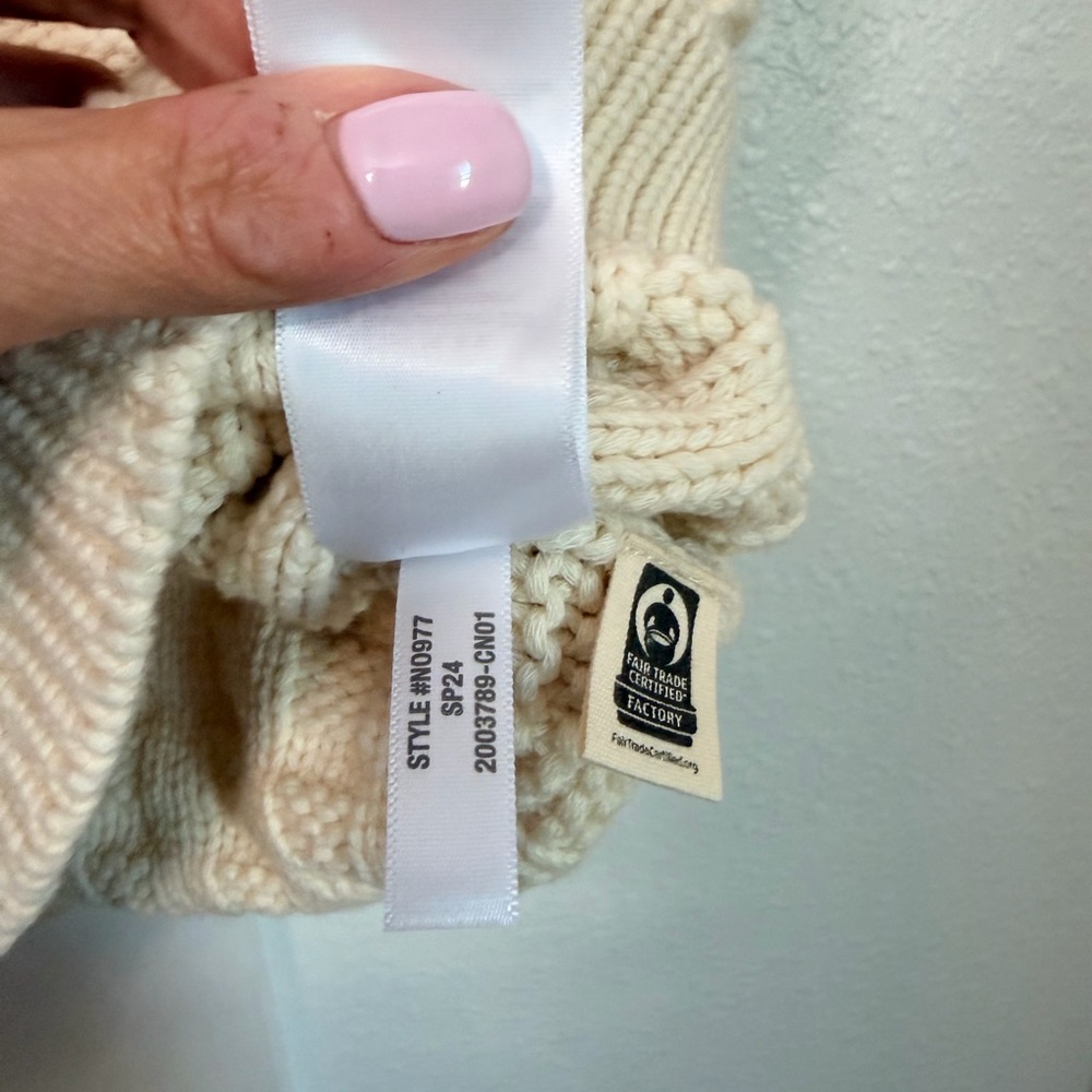 NWOT Madewell Cream Knit Sweater Size Small - Picture 5 of 16